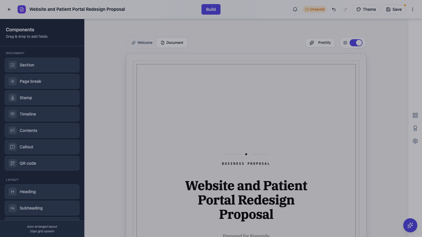 The component toolkit with Signature block in the Design group.
