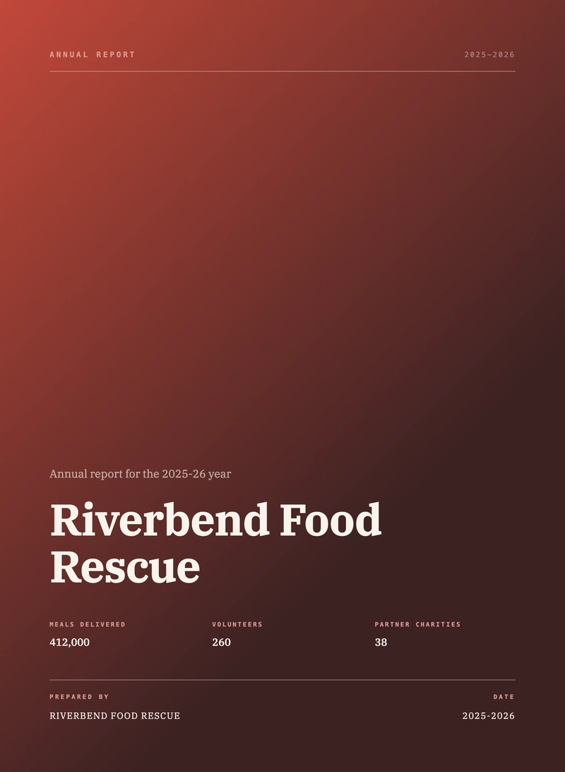 Annual report example made with OneCraft