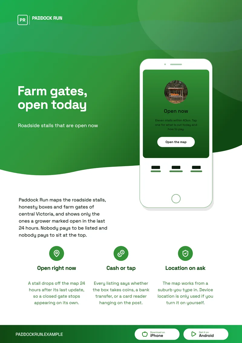 App launch example made with OneCraft