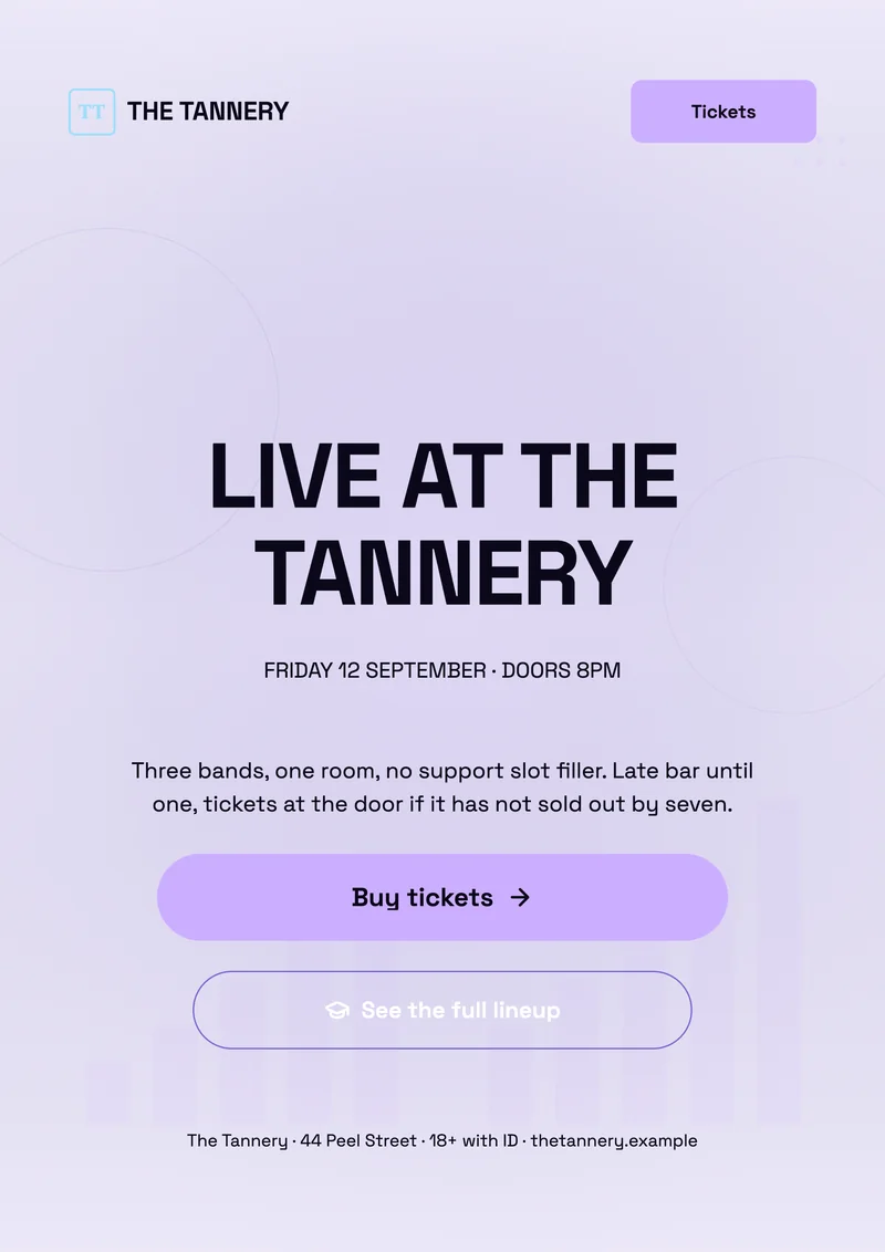 Live music example made with OneCraft