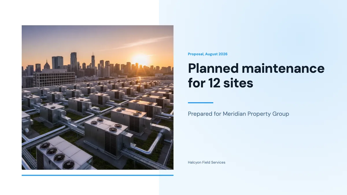 Sales proposal example made with OneCraft