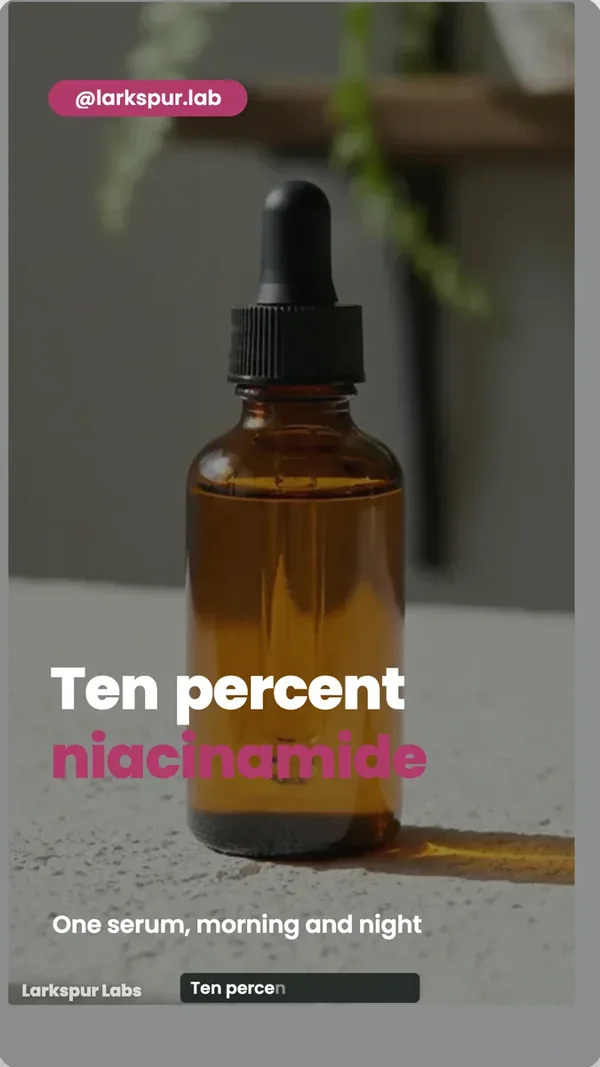Skincare serum ad example made with OneCraft