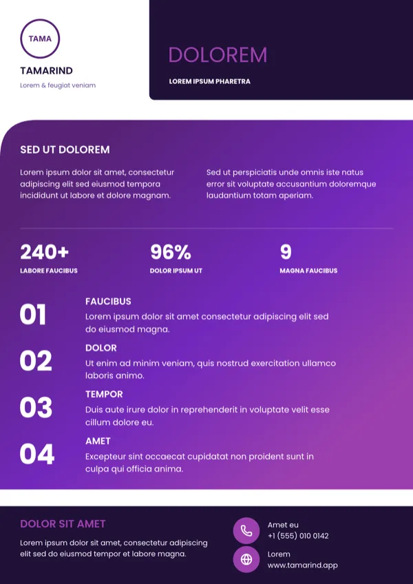Abstract Gradient Brochure, Back flyer template