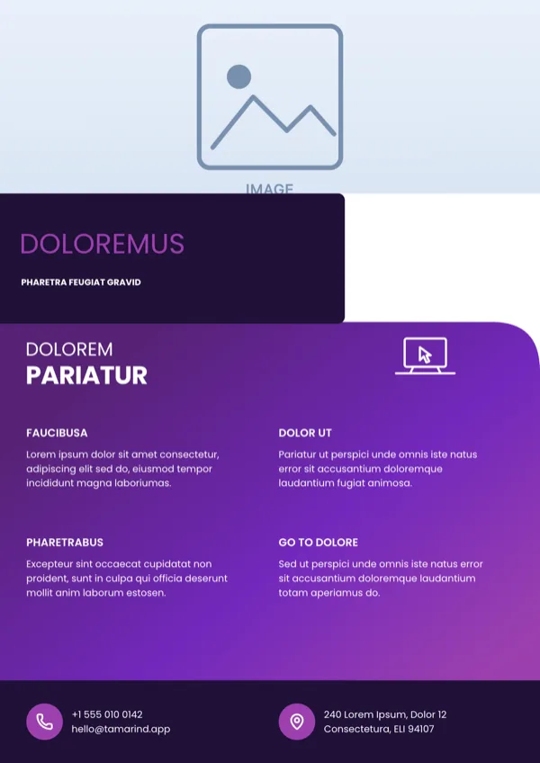 Abstract Gradient Brochure, Front flyer template