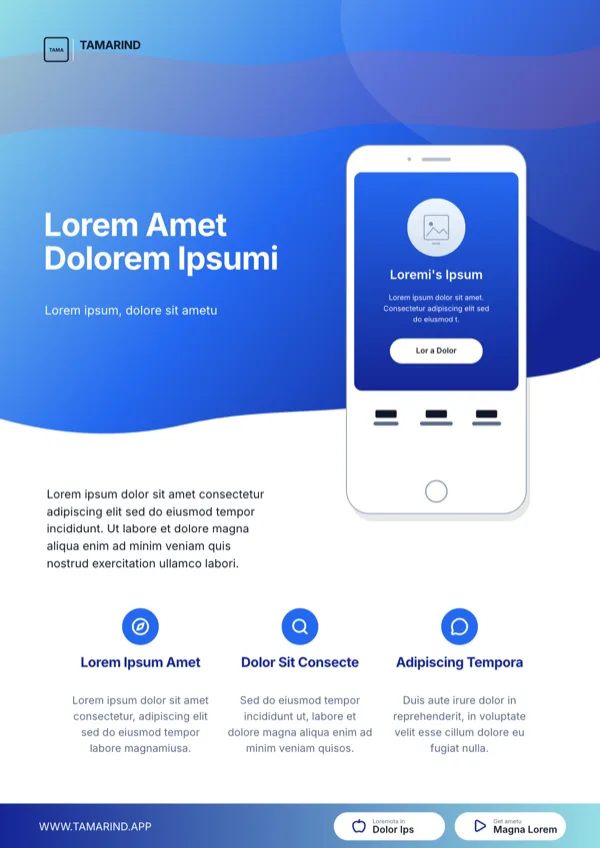 Amethyst Mobile App Smartphone Flyer flyer template