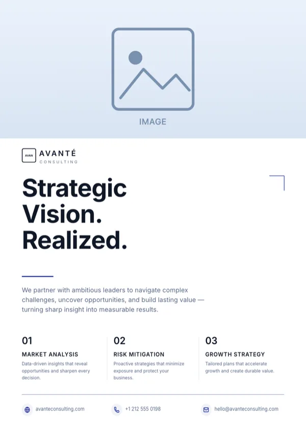 Avanté, Consulting Strategy flyer template