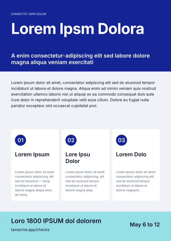 Awareness, Blue Curves Portrait flyer template