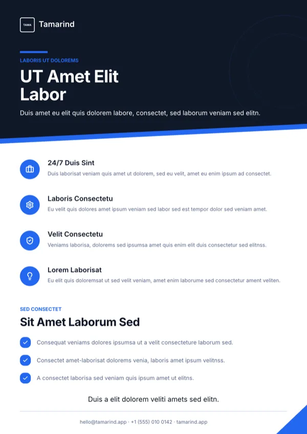 Axis, Managed Services flyer template