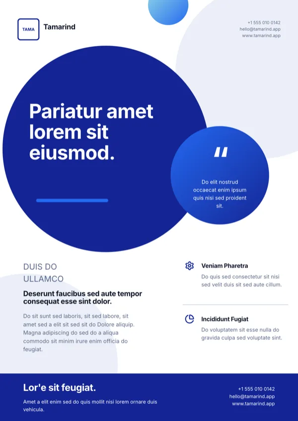 Azure Circles Modern Business Flyer flyer template