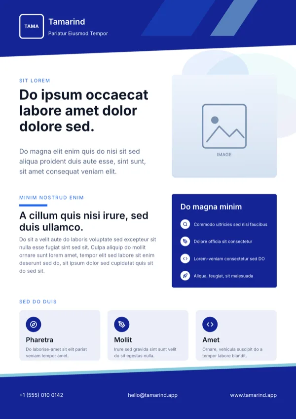 Azure, Corporate Devices Cover flyer template