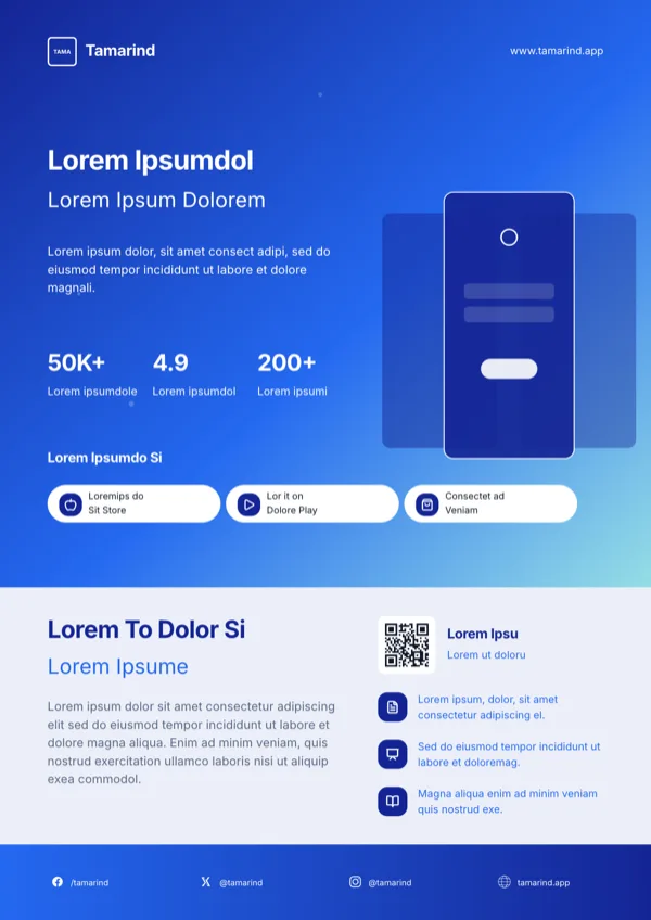 Azure Mobile App Launch Flyer flyer template