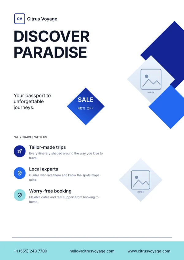Citrus Voyage Travel Flyer flyer template