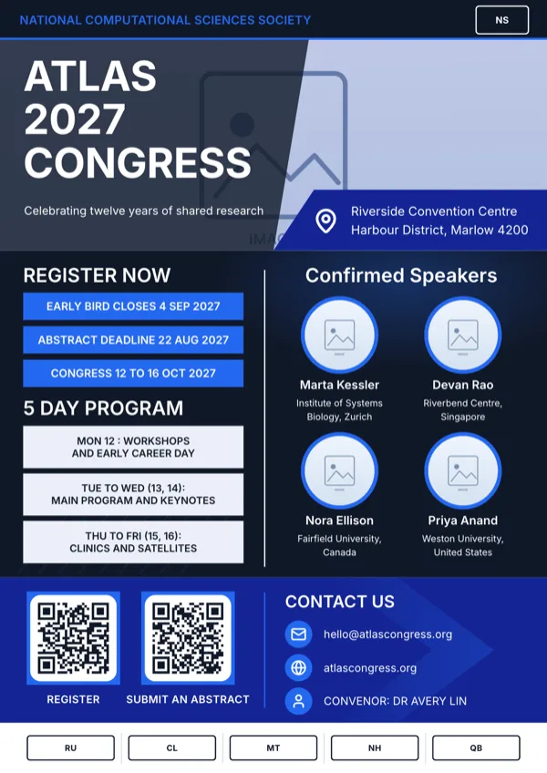 Conference Program And Speakers flyer template