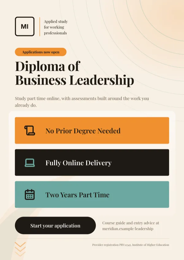 Course Three Feature Bars flyer template