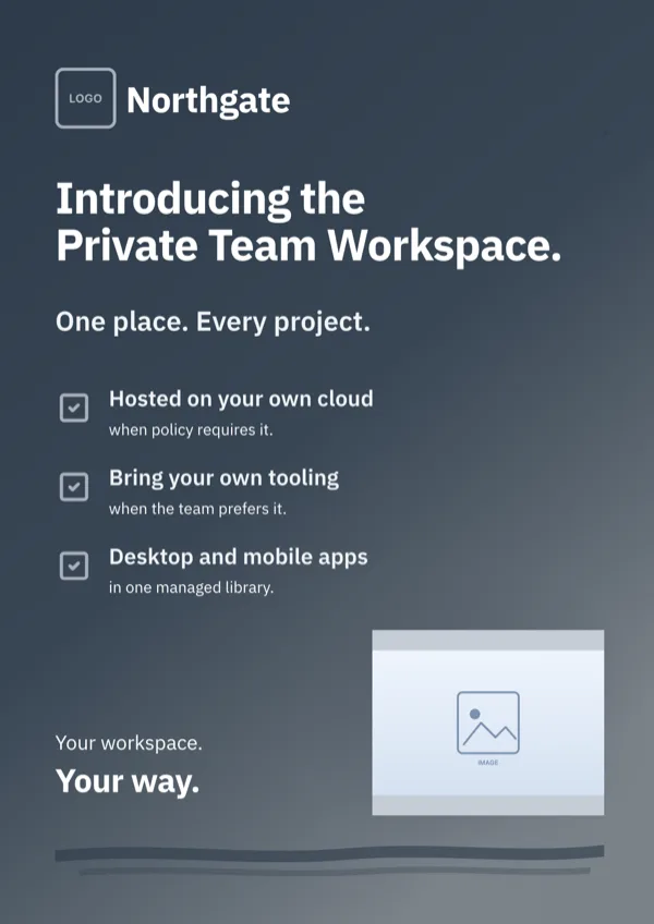 Dark Platform Announcement flyer template