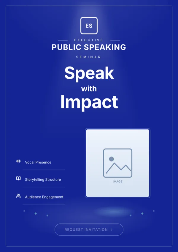 Executive, Public Speaking Seminar flyer template