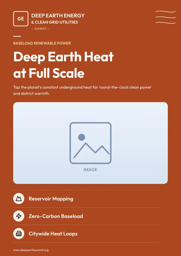 Geothermal Energy Seminar, A4 Portrait flyer template
