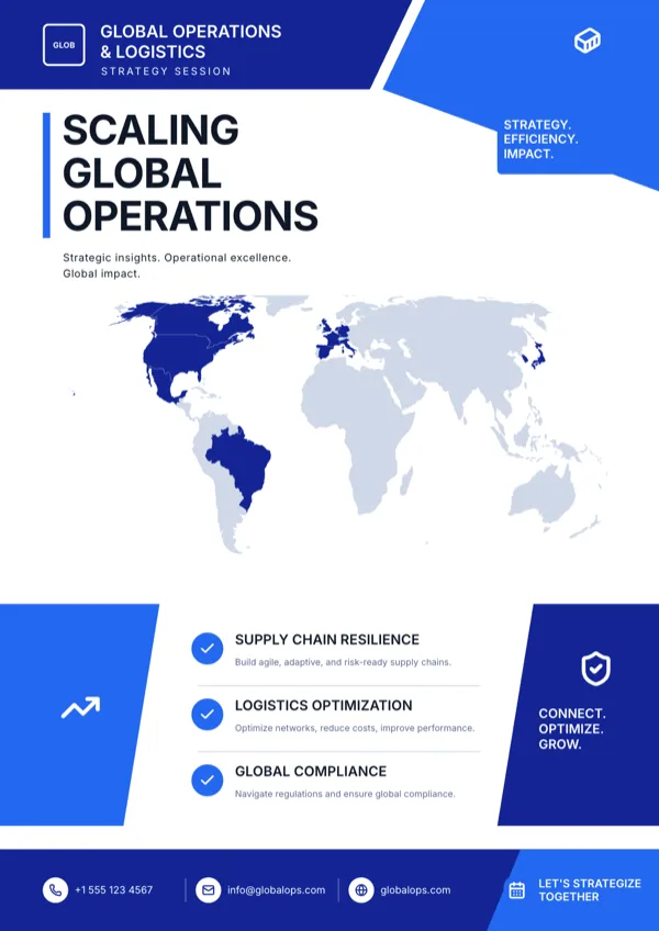 GlobalOps, Operations Strategy flyer template