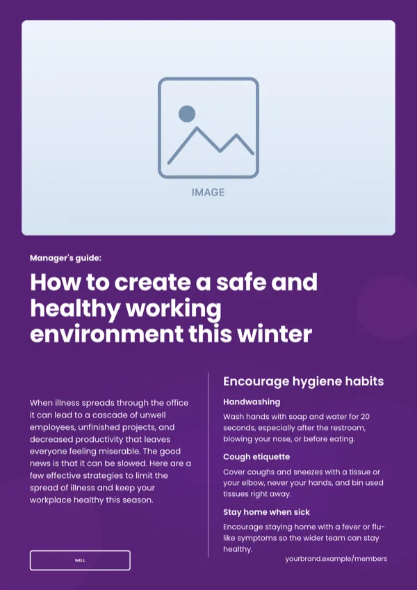 Indigo Healthy Workplace Manager's Guide Flyer flyer template