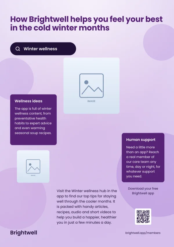 Indigo Winter Wellness Hub Promo Flyer flyer template