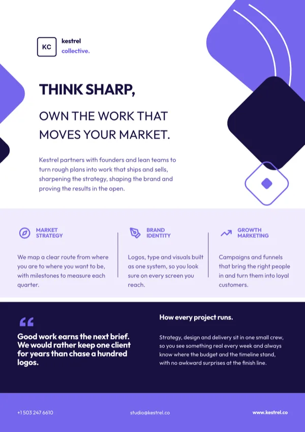 Iris Flat Geometric Business Flyer flyer template