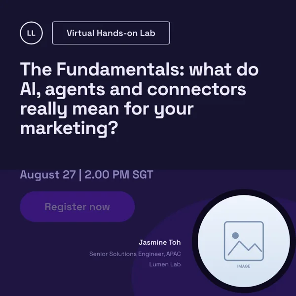 Lumen Lab, Webinar Speaker Card flyer template