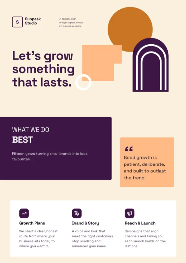 Marigold Midcentury Grow Business Flyer flyer template