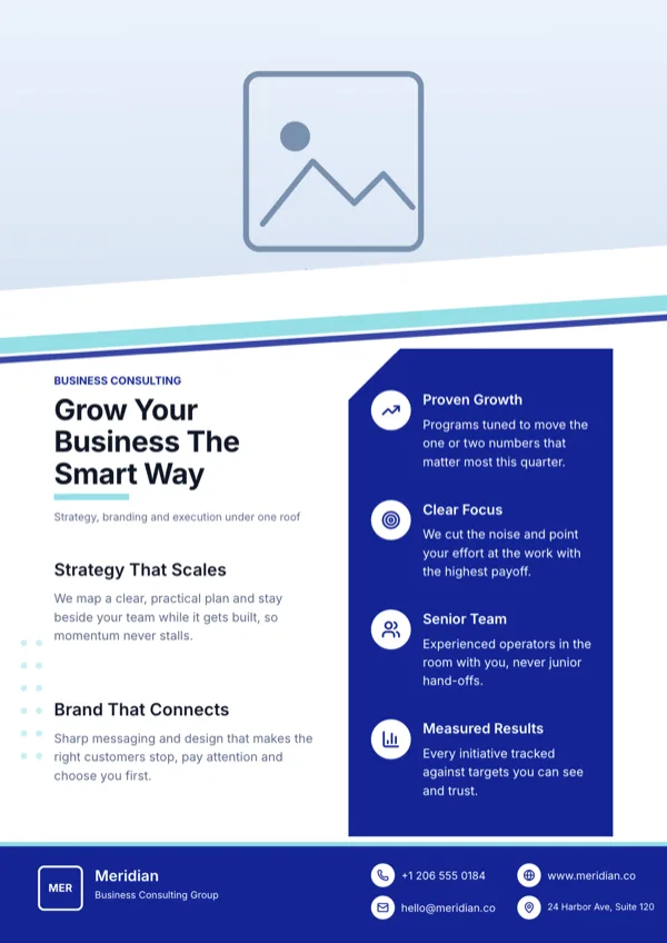 Meridian Corporate Business Flyer flyer template