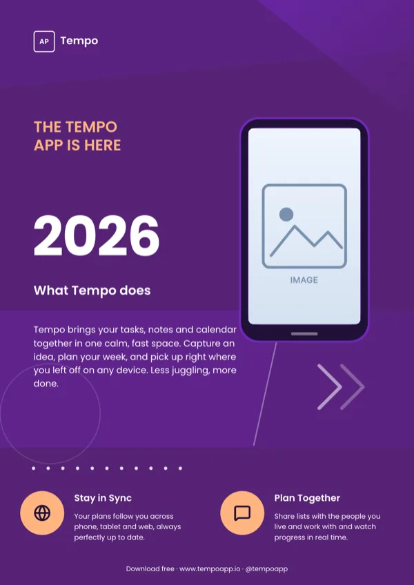 Mobile App Launch, Midnight flyer template