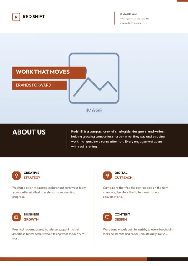 Modern Business Red Grid Flyer flyer template