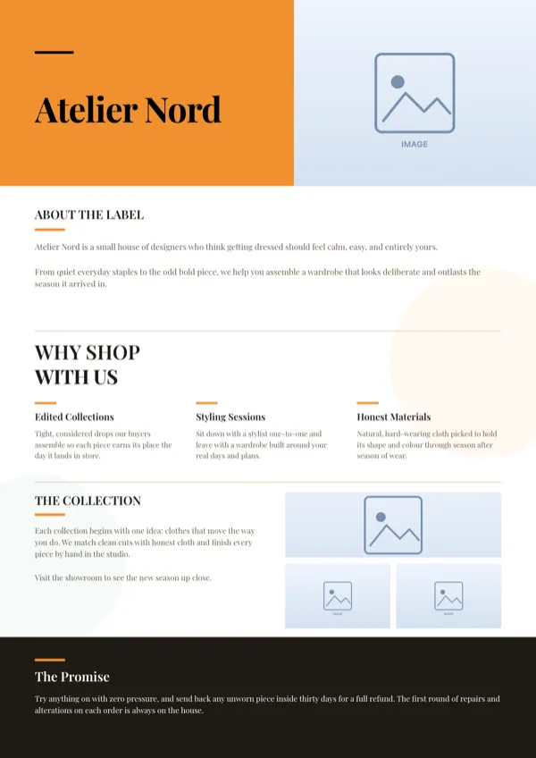 My Style, Fashion Trifold (Outside), A4 Portrait flyer template