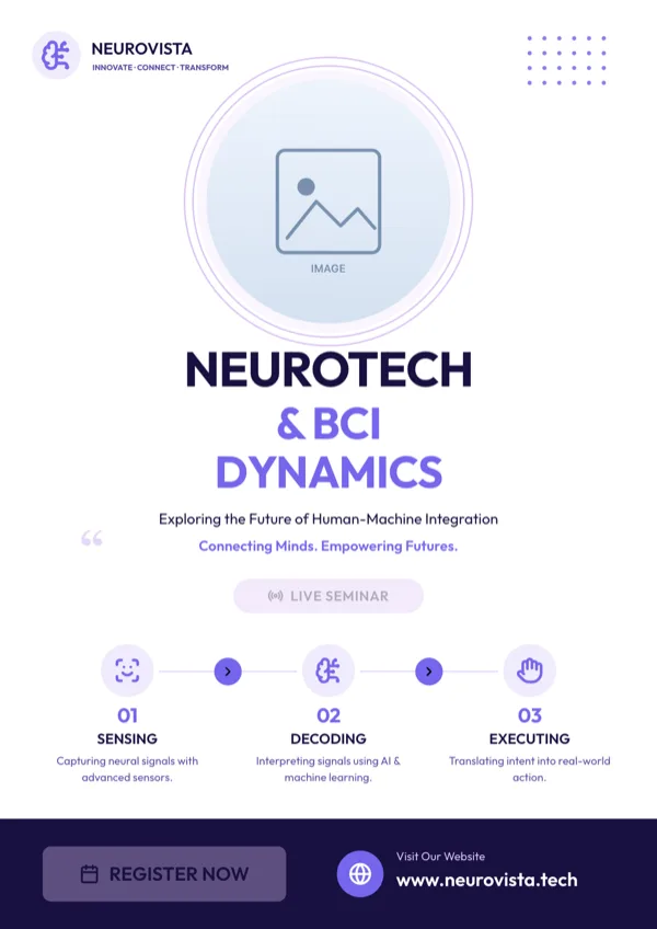 Neurotech & BCI Dynamics, A4 Portrait flyer template