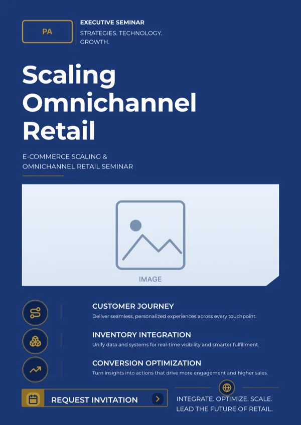 Omnichannel Retail Seminar, A4 Portrait flyer template