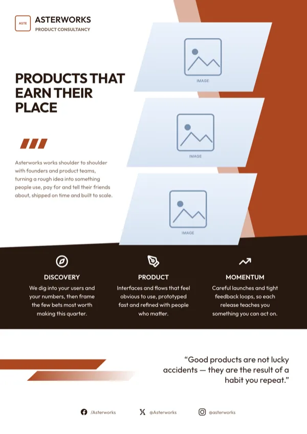 Orange Wedge Corporate Flyer flyer template