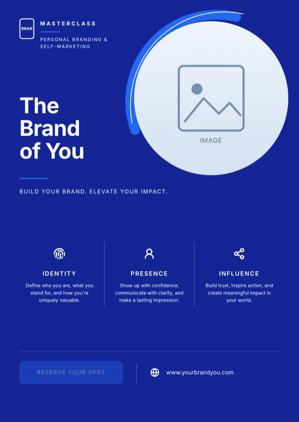 The Brand of You, Masterclass flyer template