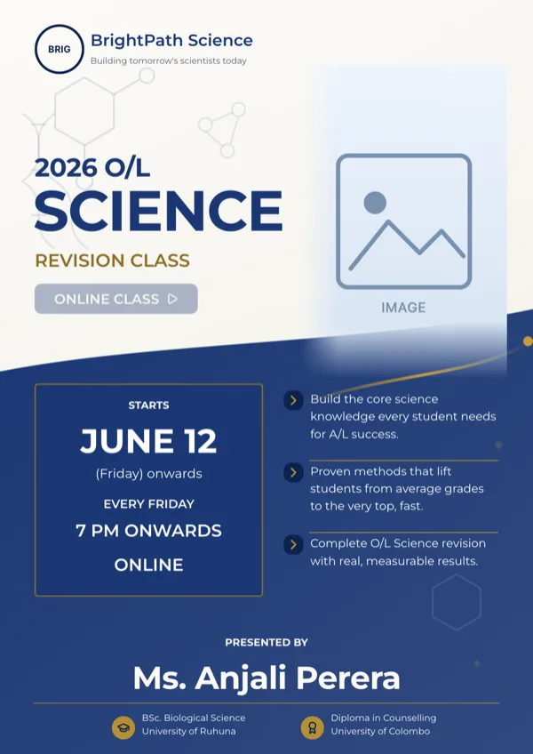 Scholar, Science Revision Class flyer template