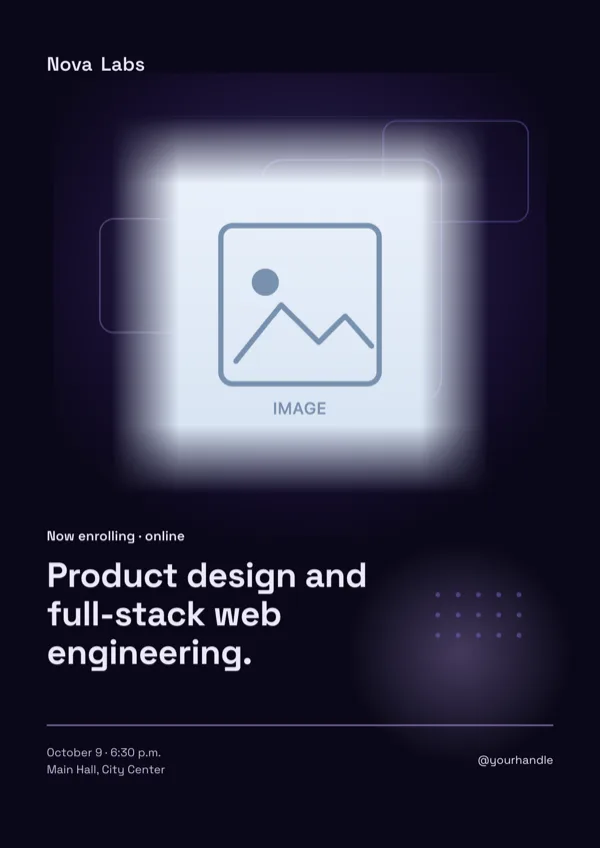 Software Engineer Course, Indigo Night flyer template