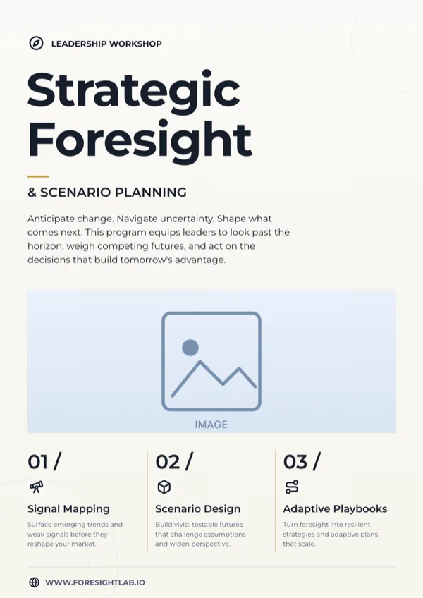 Strategic Foresight, A4 Portrait flyer template