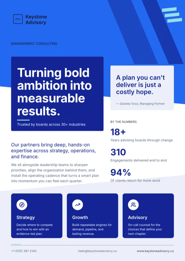 Summit, Business Strategy Hero flyer template