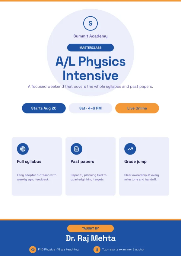 Summit, Exam Masterclass flyer template