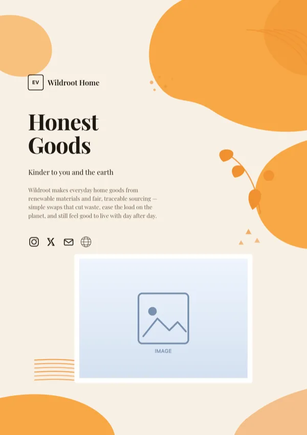 Sustainable Products, Eco Poster flyer template