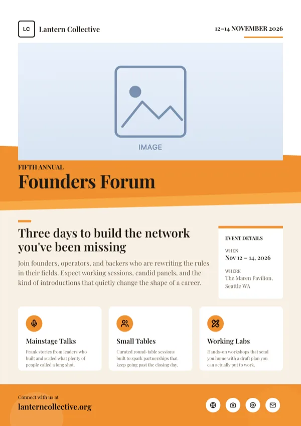 Terracotta, Women's Summit flyer template