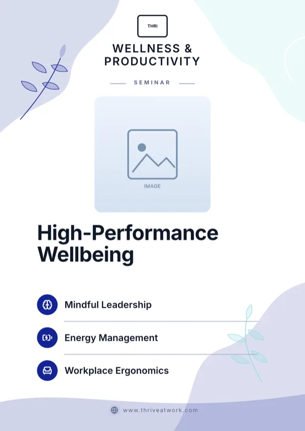 Thrive, Wellbeing Seminar flyer template