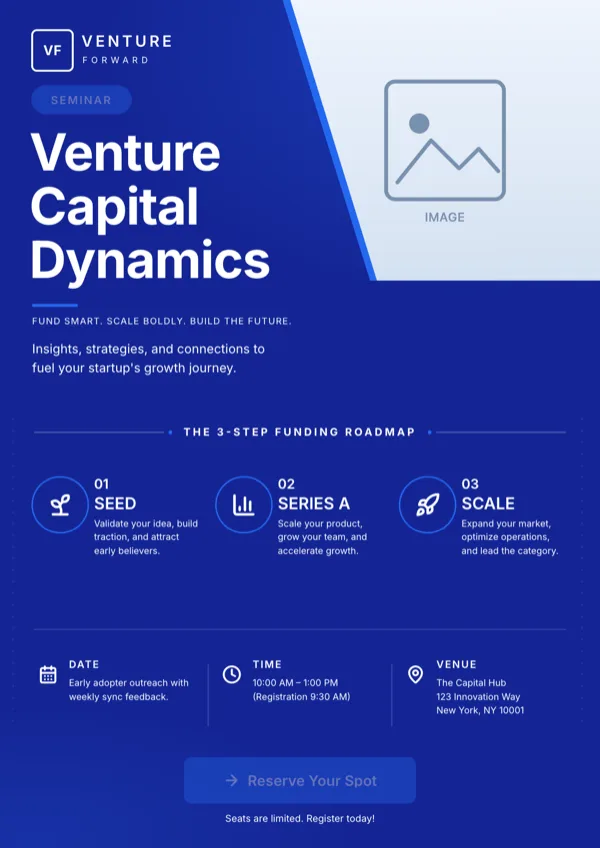 Venture Forward, Capital Dynamics flyer template