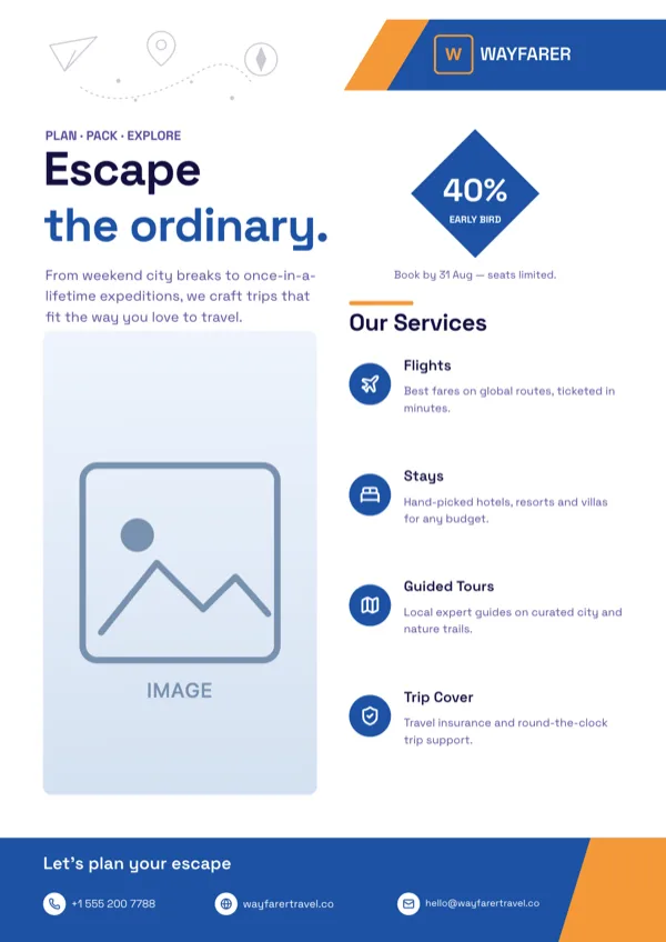 Wayfarer Travel Agency Flyer flyer template