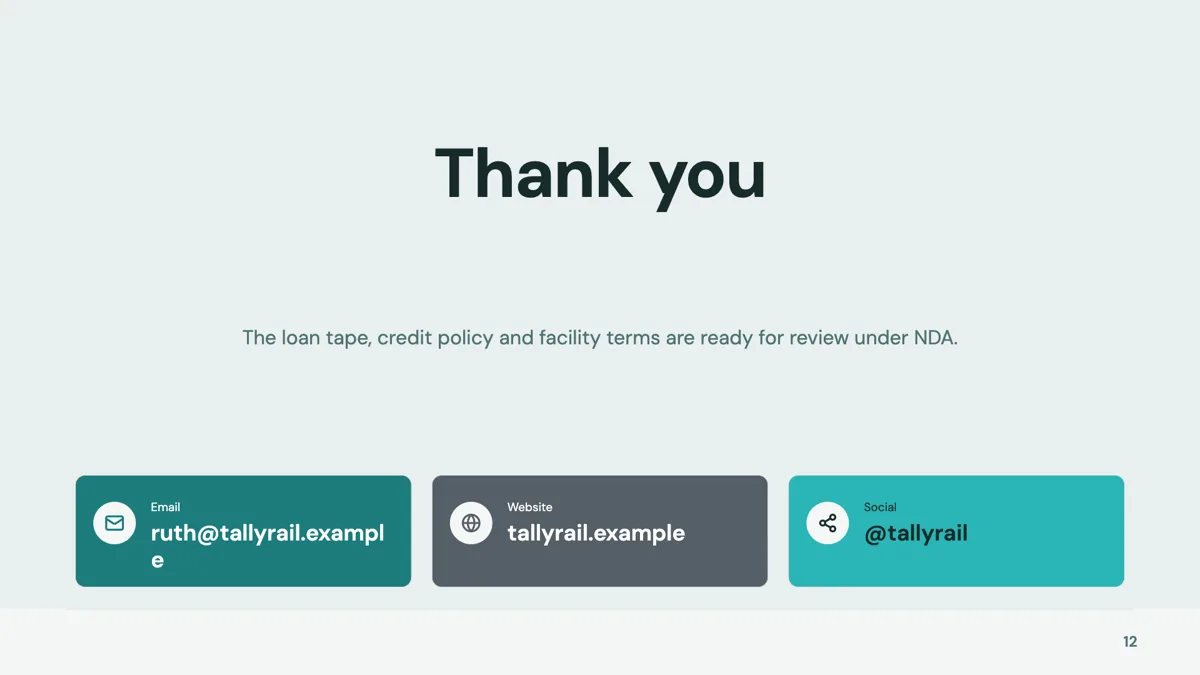 Closing: Thank You Signature slide template