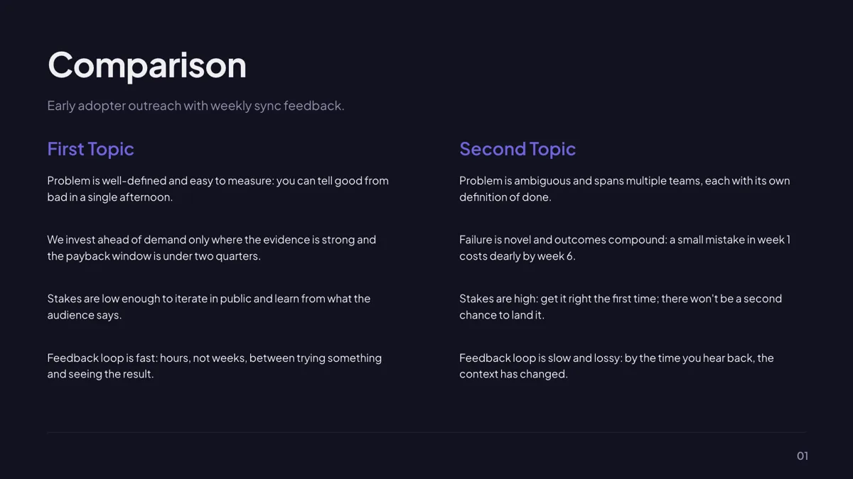 Content: Two Column Text slide template