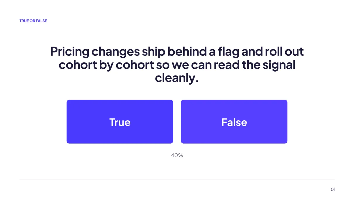 Quiz: True or False slide template